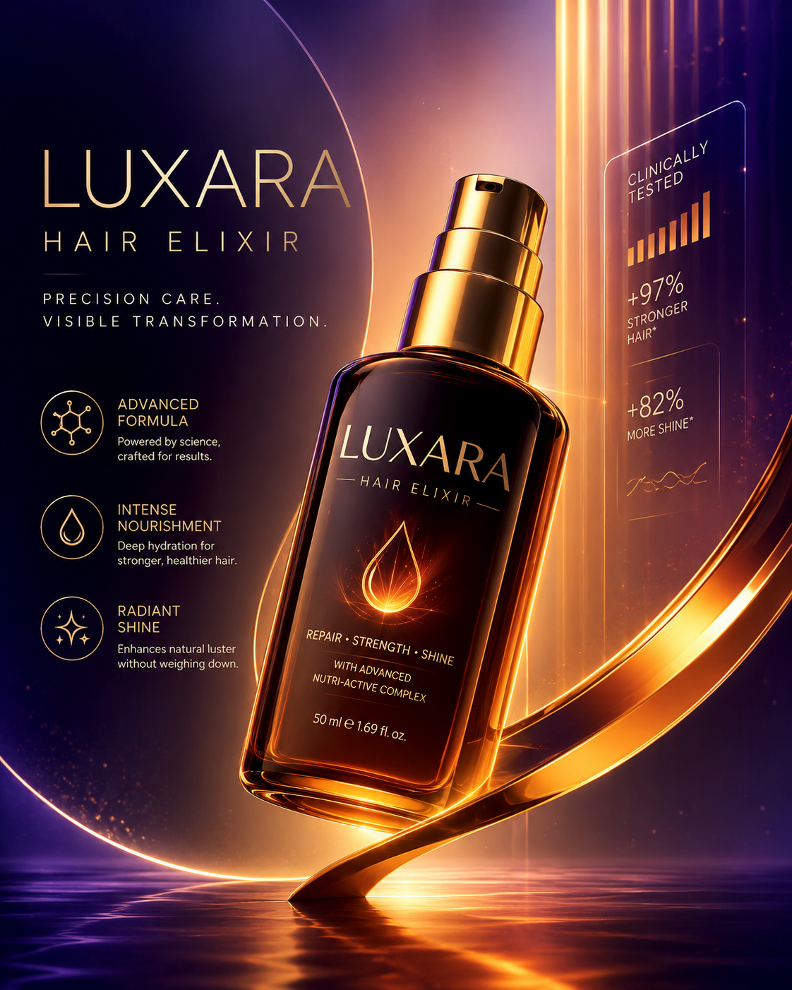 LUXARA Hair Elixir - Product Ad