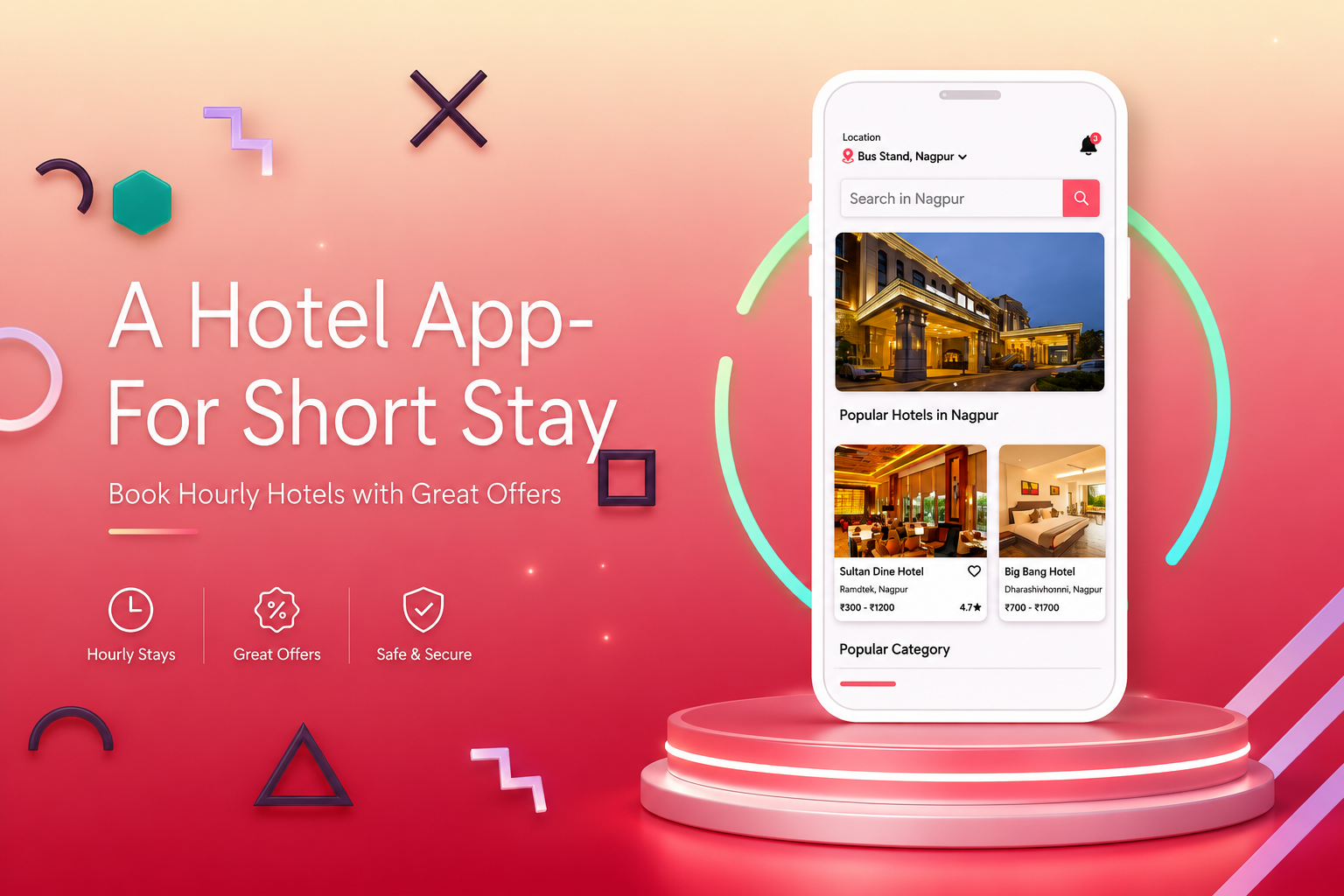 Hourly Hotel Booking App