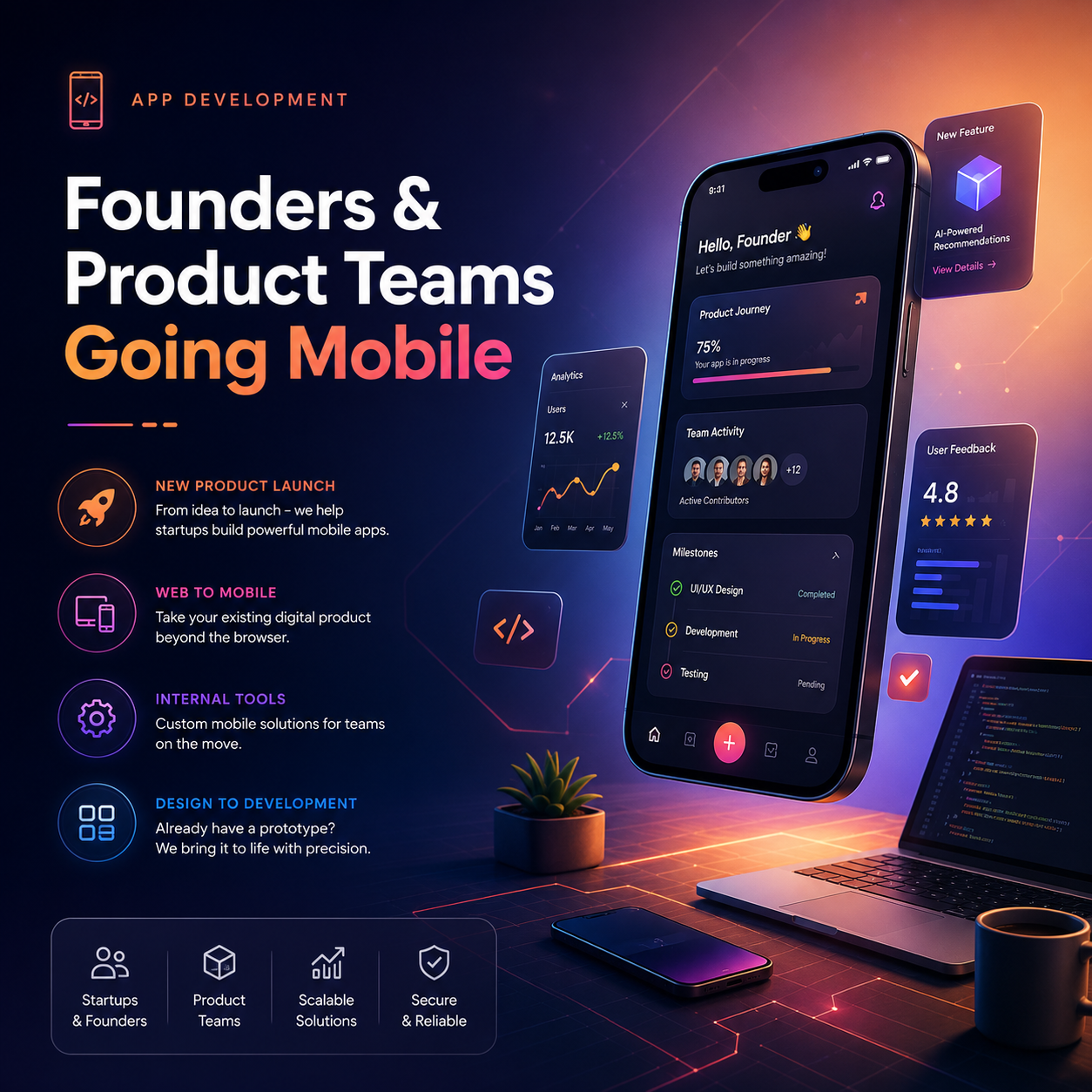 Mobile app onboarding UI design