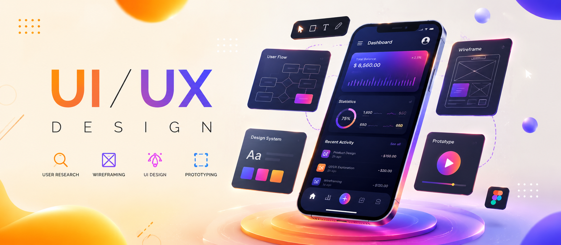 UI/UX design Figma workspace